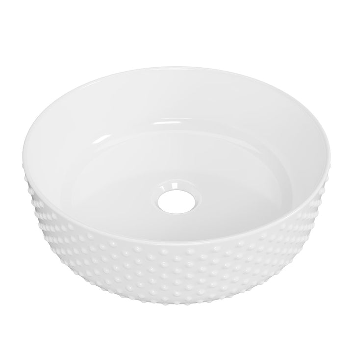 Allure Dimple Basin 360mm White Gloss