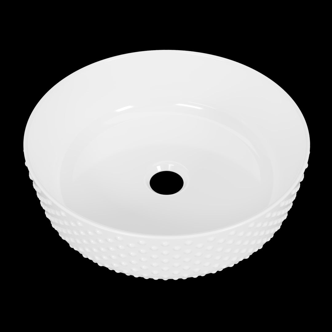 Allure Dimple Basin 360mm White Gloss