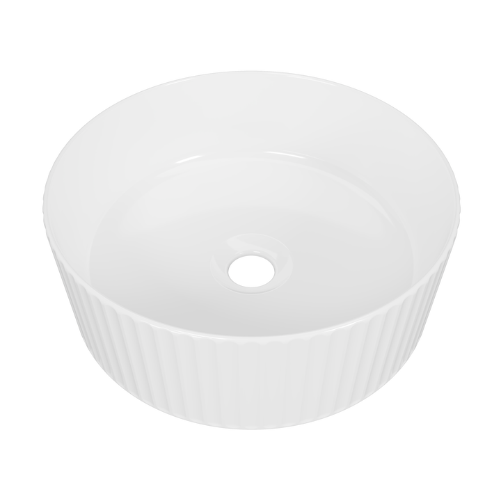 Allure Flute Basin 365mm White Gloss