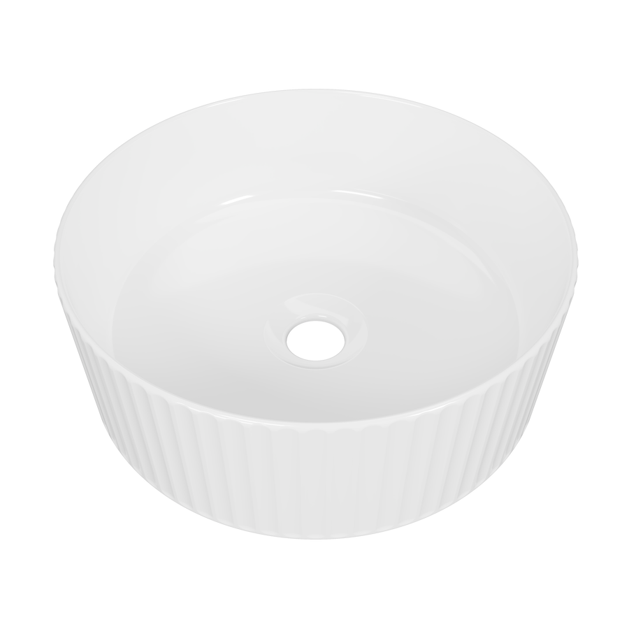 Allure Flute Basin 365mm White Gloss