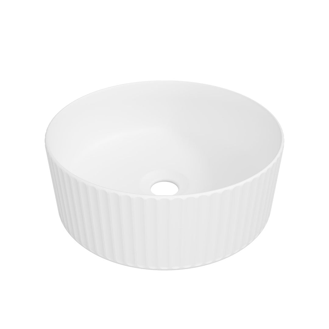 Allure Flute Basin 365mm - White Matte