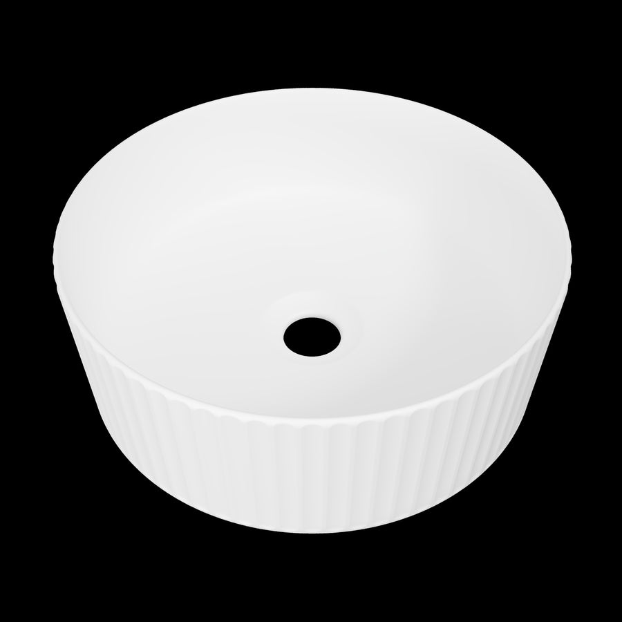 Allure Flute Basin 365mm White Matt