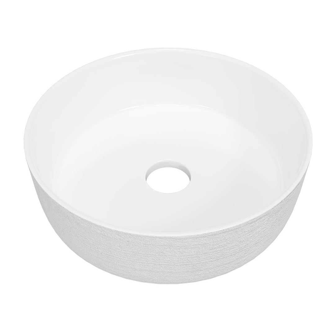 Allure Raked Basin 360mm - White Gloss