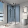 Alpine Shower Return Panel 90x200cm Black