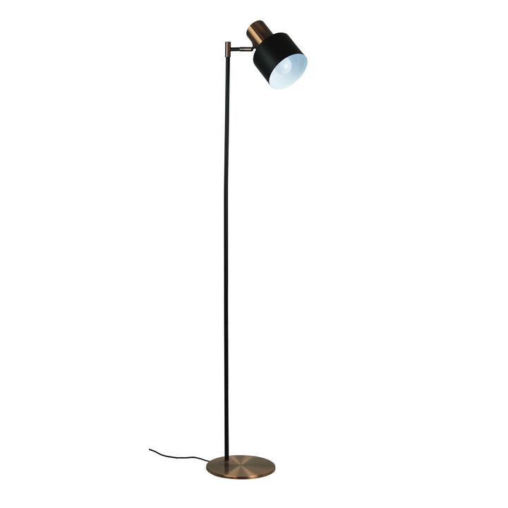 ARI Floor Lamp – Mid-Century Brushed Chrome & Copper