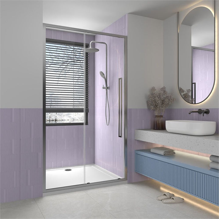 Alpine Sliding Shower Door 160x200cm Silver