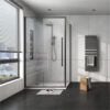 Alpine Sliding Shower Door 140x200cm Matte Black