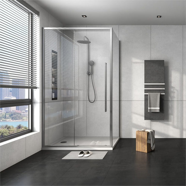 Alpine Sliding Shower Door 180x200cm Silver