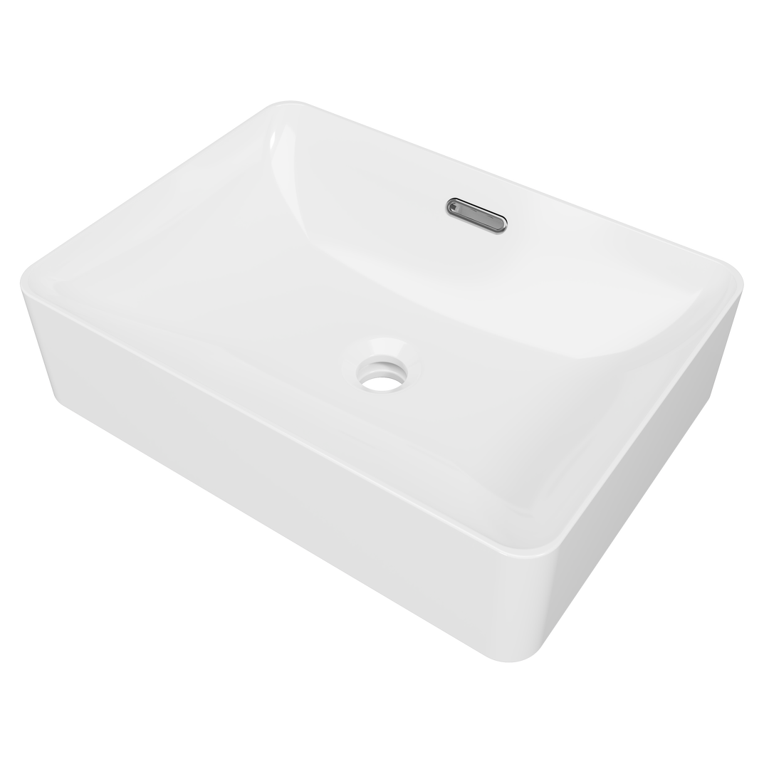 August Basin 500mm White Gloss