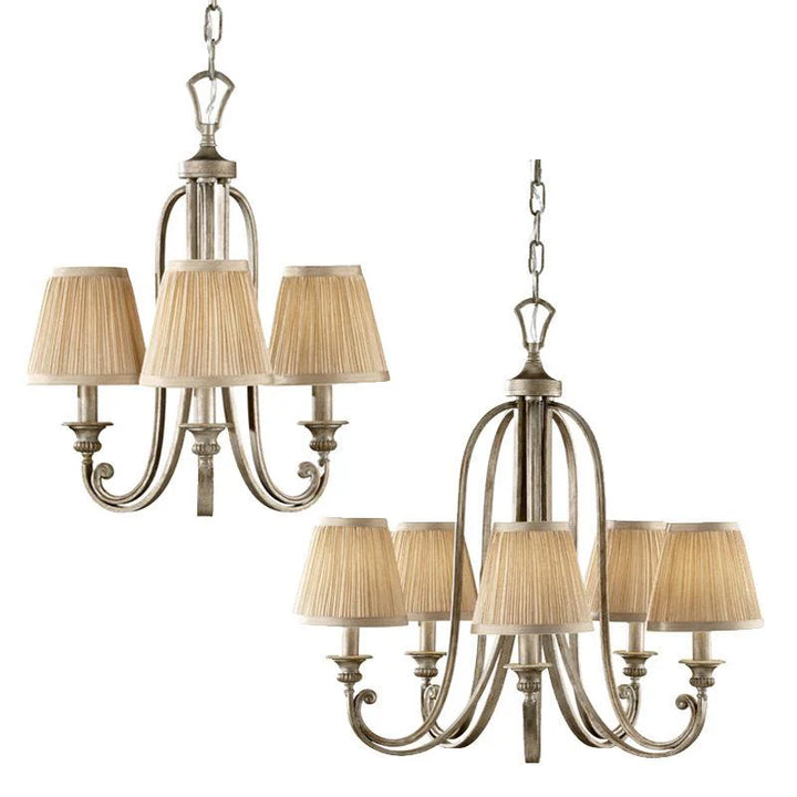Abbey 3-Light/5-Light Chandelier in Silver Sand