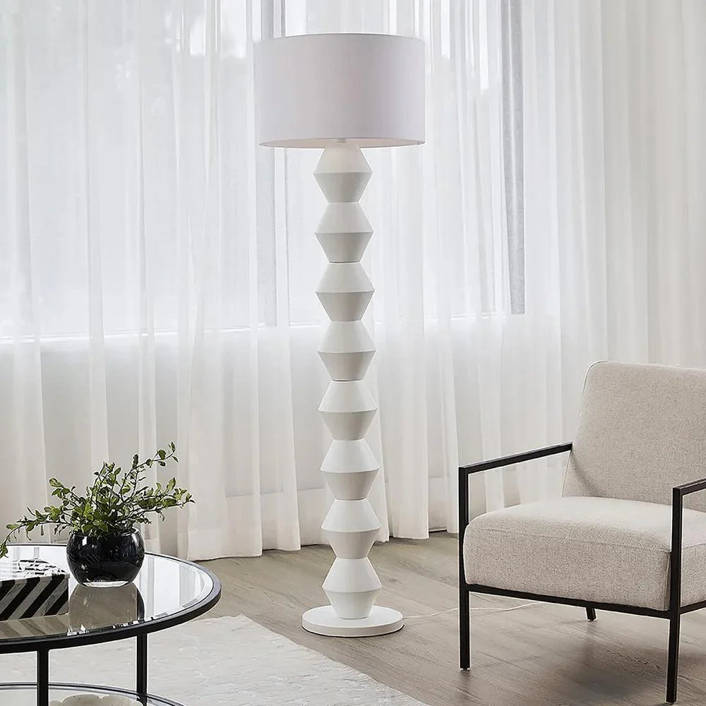 Abstract Floor Lamp in White