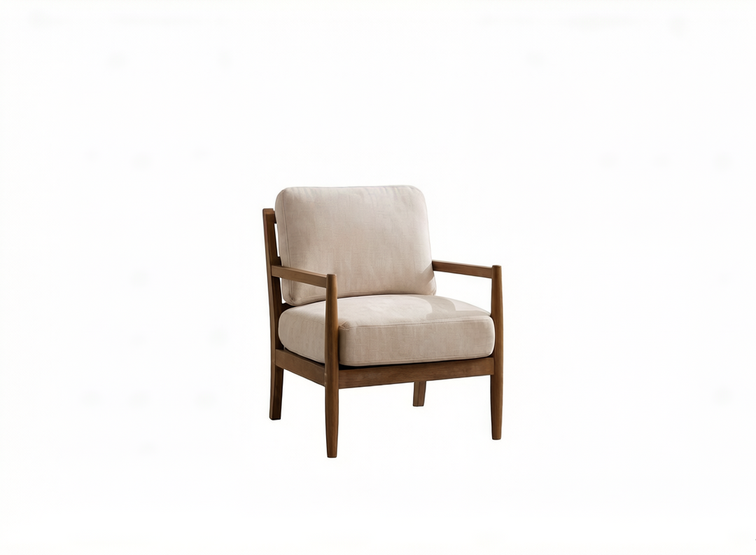 Alden Chair Liberty Chenille Beige Walnut