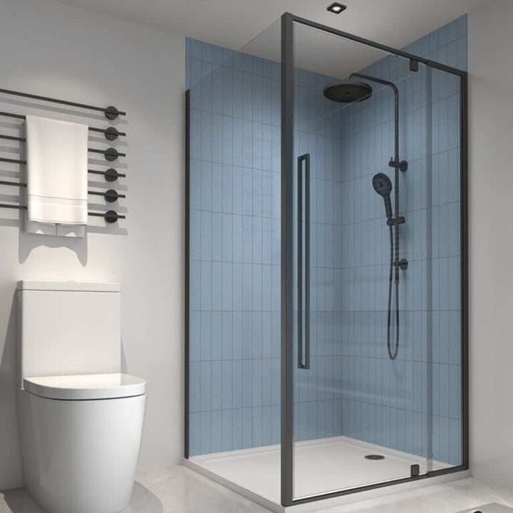 Alpine Shower Return Panel 90x200cm Black