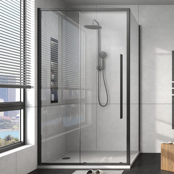 Alpine Door 75mm Wall Extension Profile Matte Black