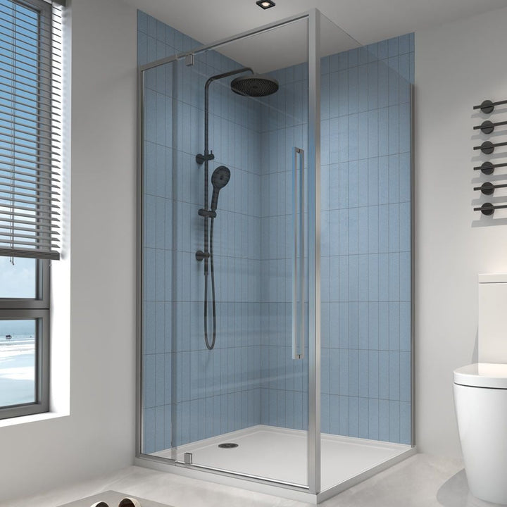 Alpine Pivoting Shower Door 90x200cm Silver