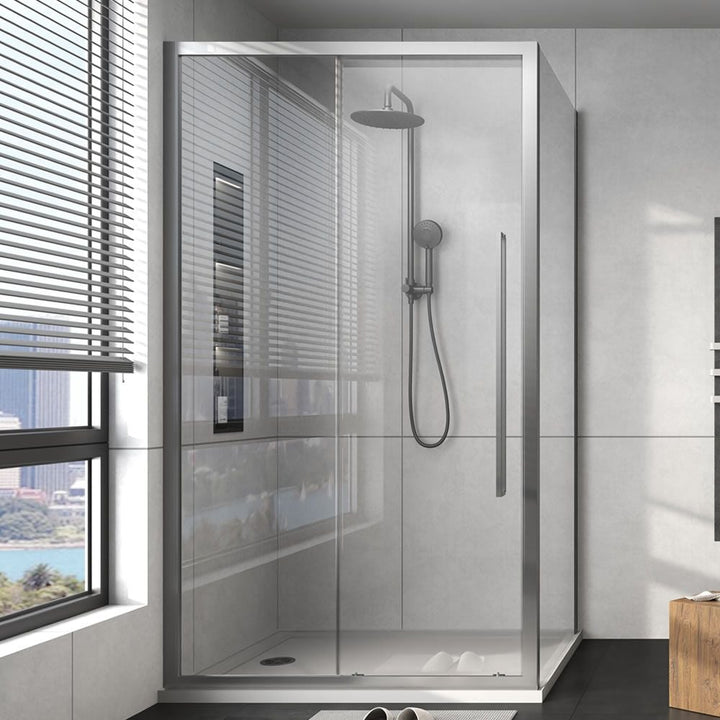 Alpine Sliding Shower Door 180x200cm Silver