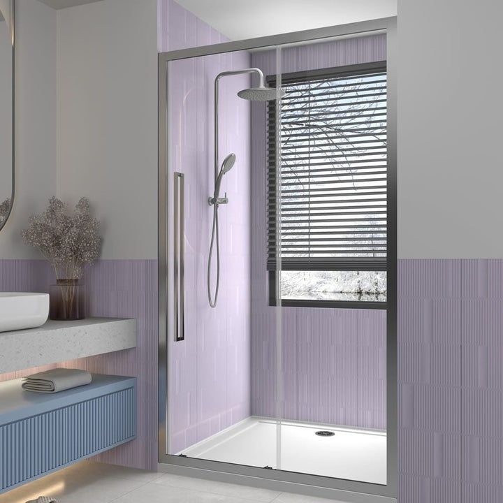 Alpine Sliding Shower Door 130x200cm Silver