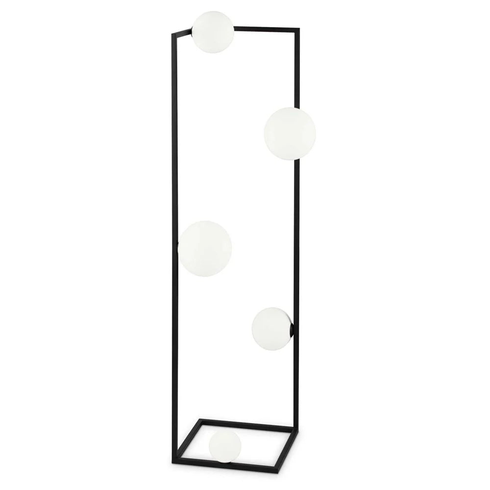 Angolo Floor Lamp – 5-Light in Black and Brass