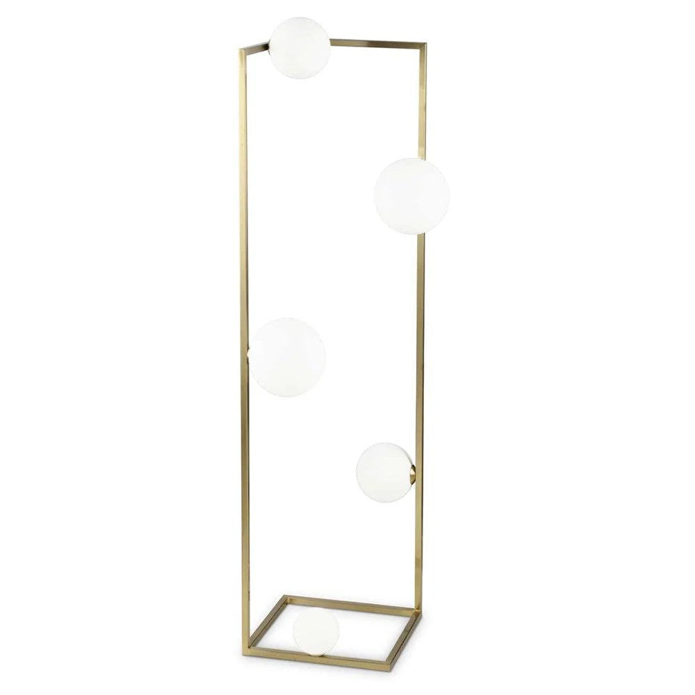 Angolo Floor Lamp – 5-Light in Black and Brass