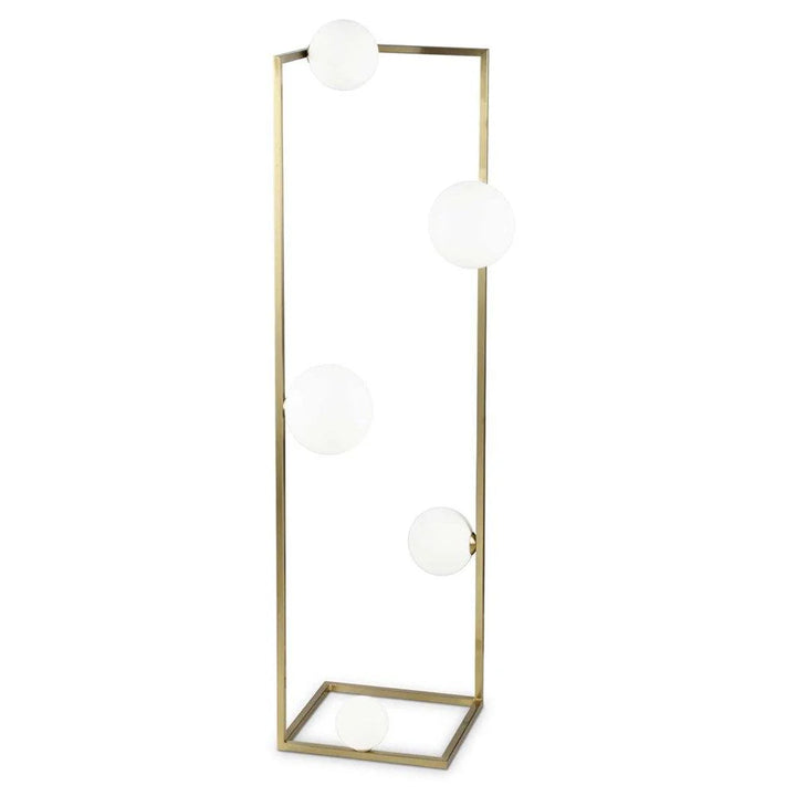 Angolo Floor Lamp – 5-Light in Black and Brass