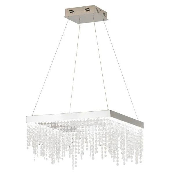 Antelao LED Pendant Light Small – 28W in Chrome & Crystal