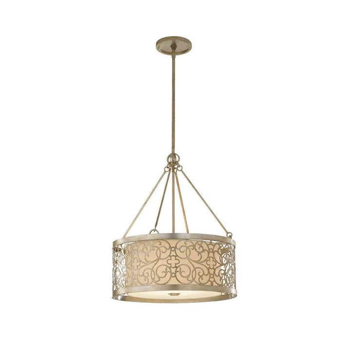 Arabesque Chandelier – 3Lt/4Lt in Silver Leaf Patina