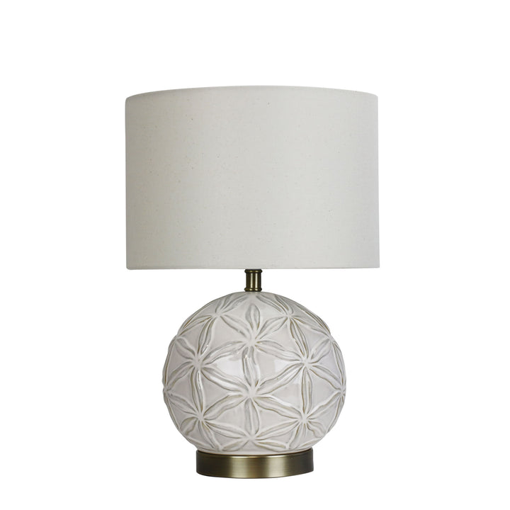 Ariel Ceramic Table Lamp with Fabric Shade