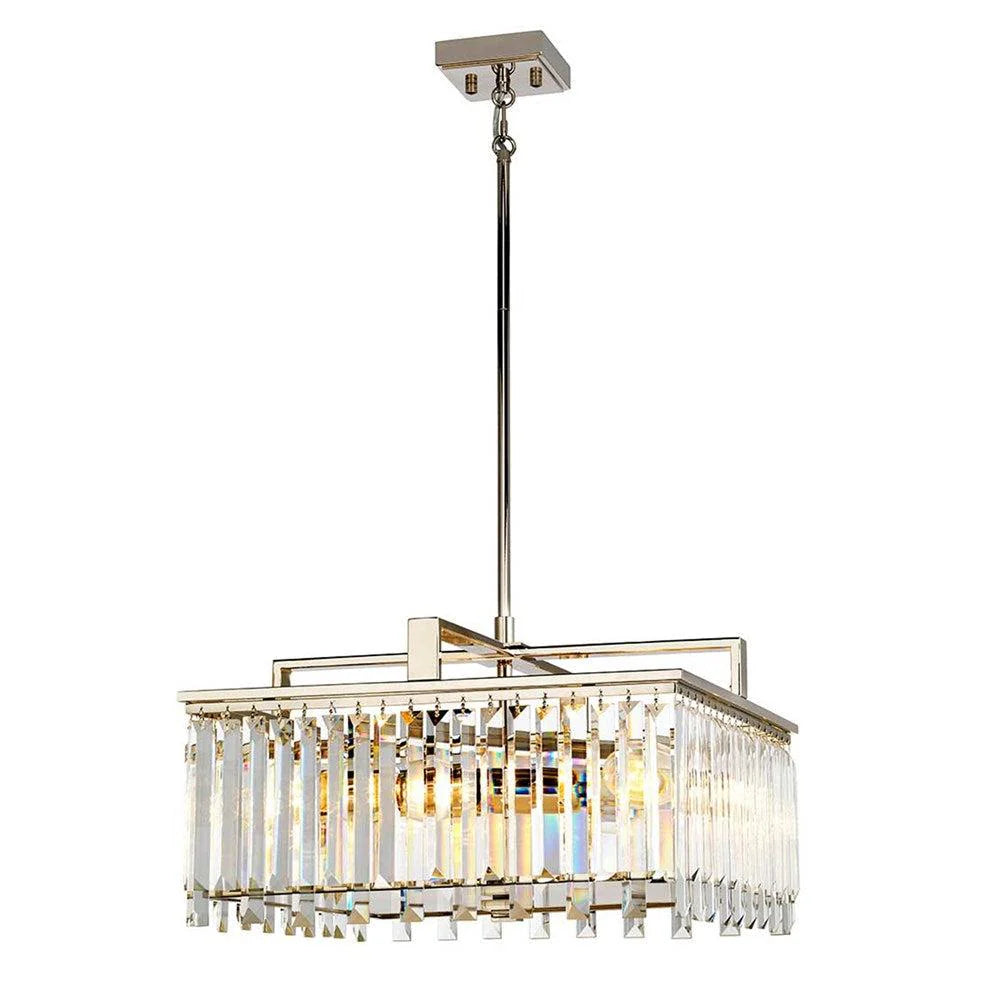 Aries Chandelier Large – 4-Light in Polished Nickel
