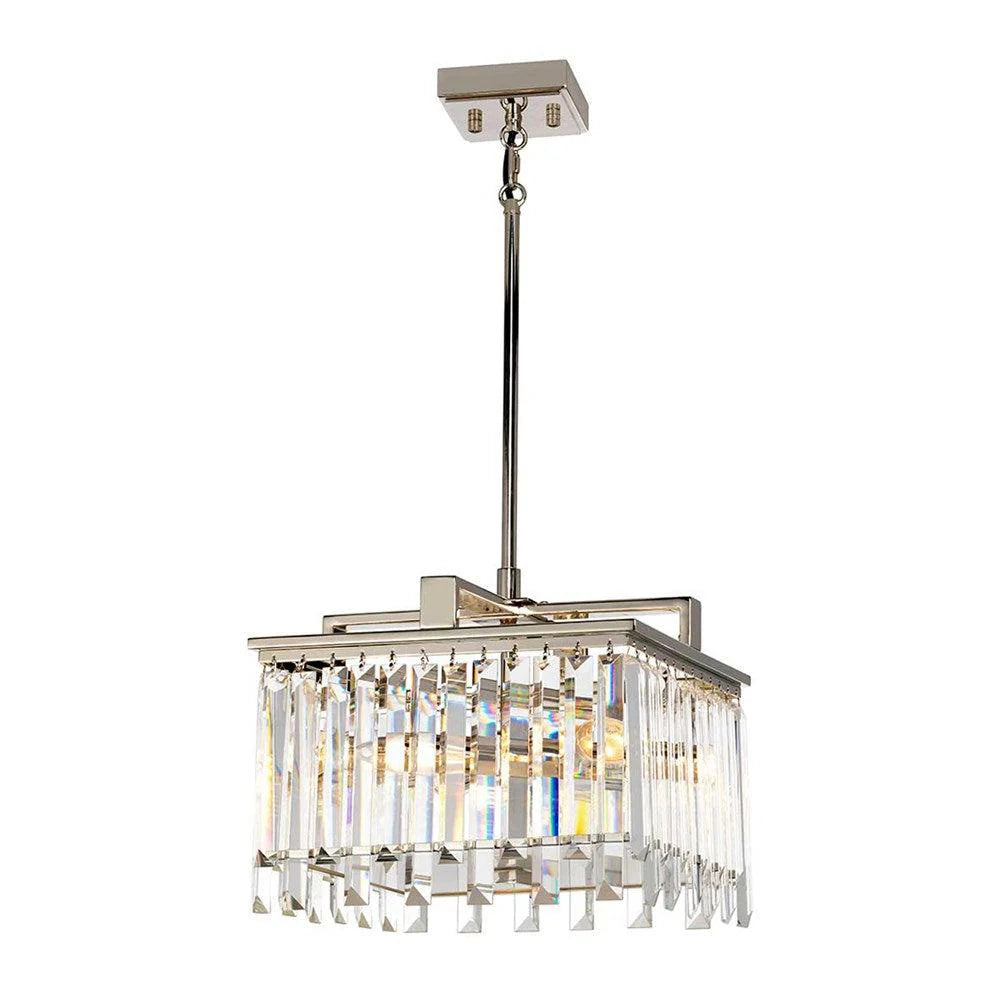 Aries Chandelier Small – 4-Light in Polished Nickel