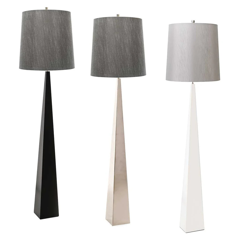 Ascent Floor Lamp – Black, Polished Nickel & White