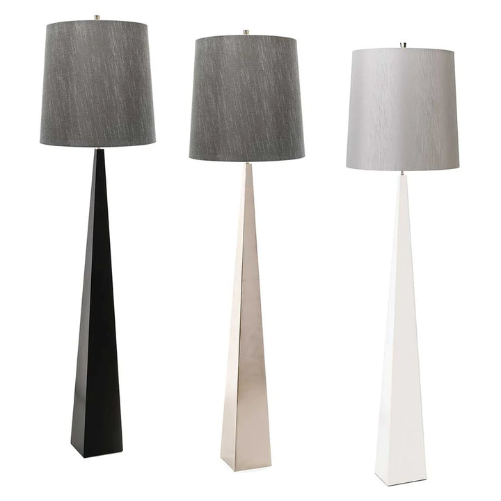 Ascent Floor Lamp – Black, Polished Nickel & White