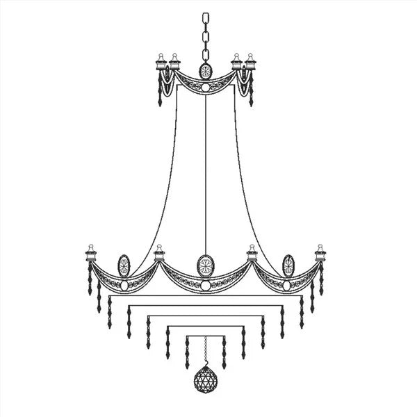 Asfour Crystal 10-Light Chandelier – Chrome or Gold