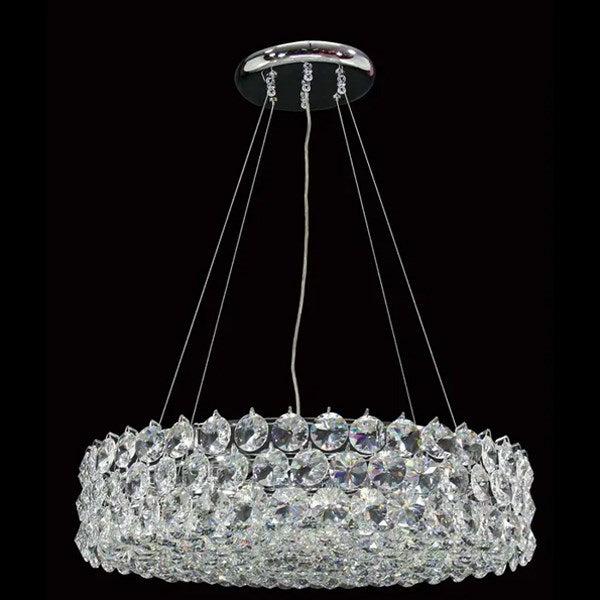 Asfour Crystal 12-Light Chandelier – Chrome Finish