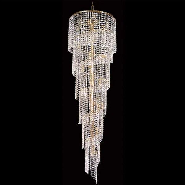 Asfour Crystal 17-Light Chandelier – Chrome or Gold Finish