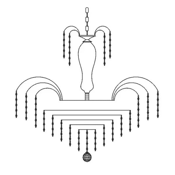 Asfour Crystal 7-Light Chandelier in Chrome or Gold