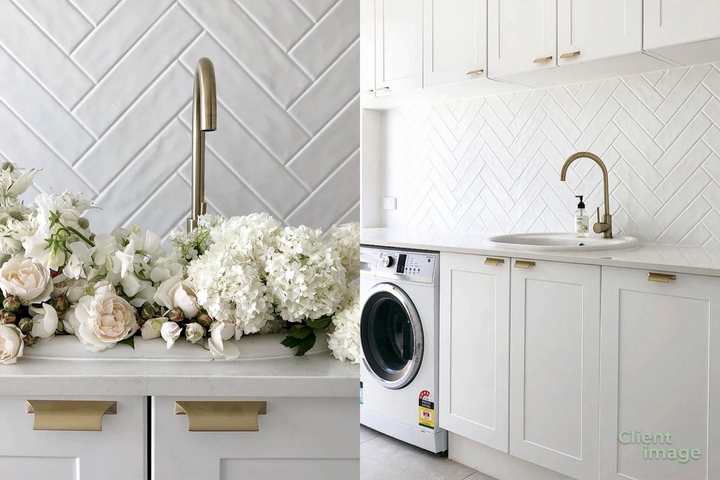 Atlantis White Gloss 75x300 – Glossy White Ceramic Wall Tiles with a Rippled Texture