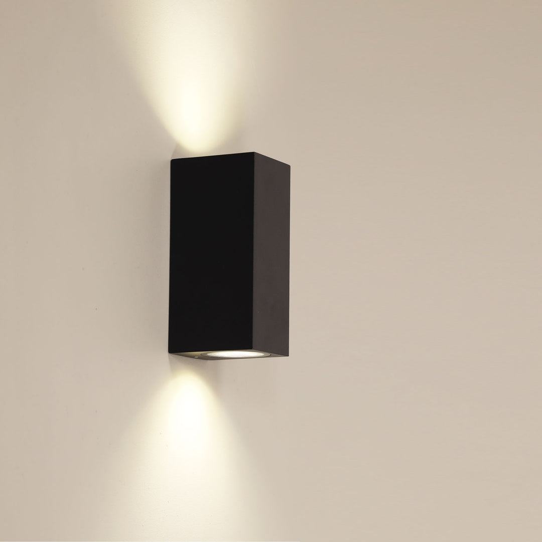 Atlas Twin Black and White Outdoor Wall Light