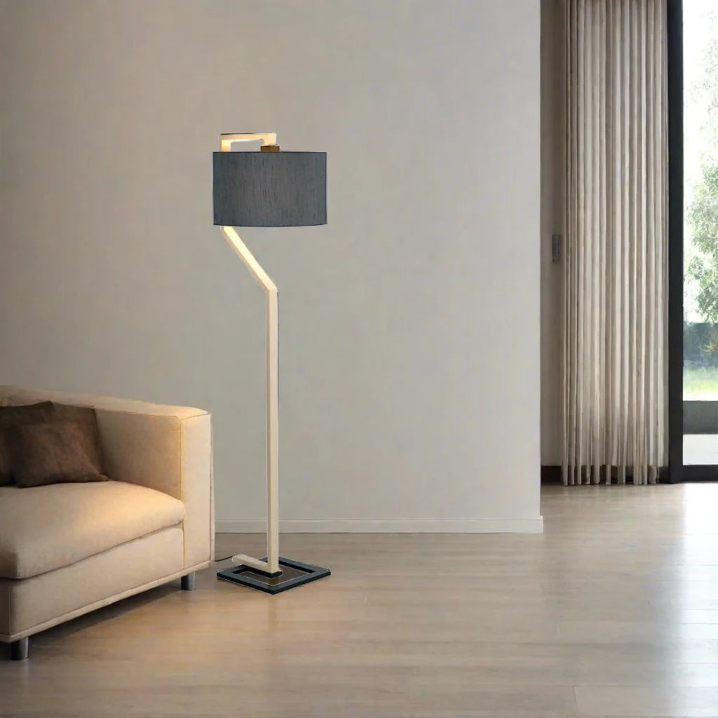 Axios Floor Lamp in Grey and Ivory