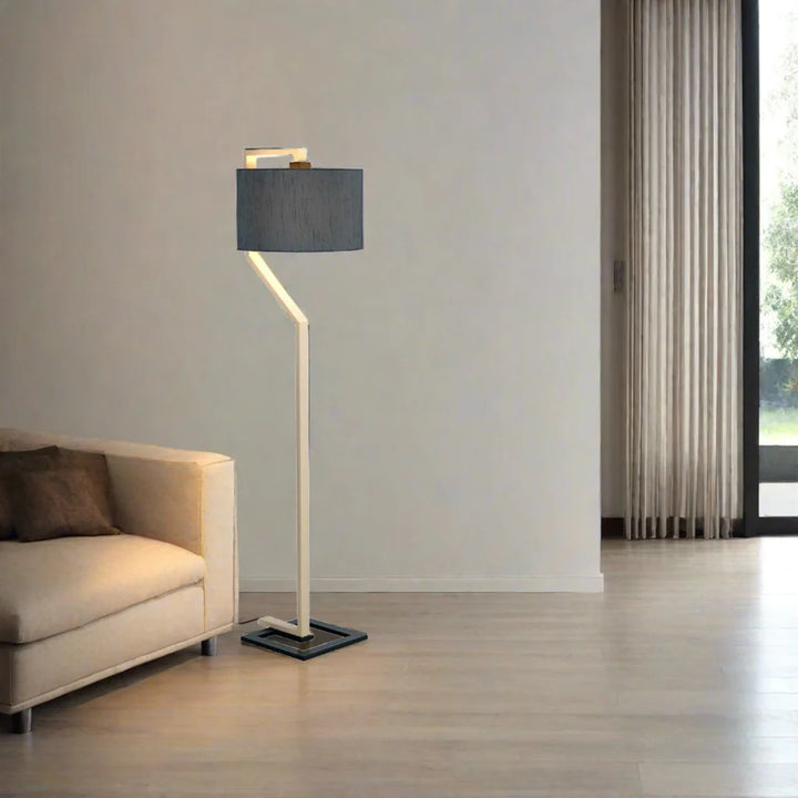 Axios Floor Lamp in Grey and Ivory