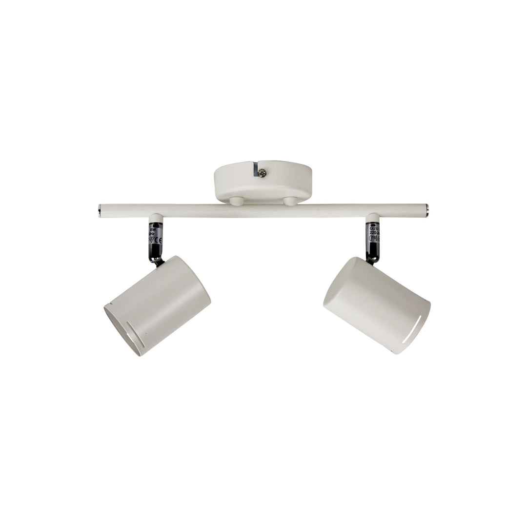 BARIL 2 Light LED-Ready Adjustable Spotlight - White & Black