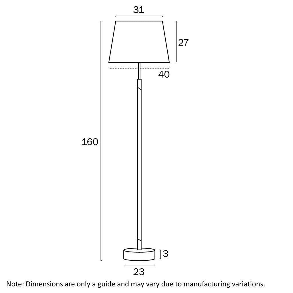 CLEARANCE Traditional Timber Look Floor Lamp in Teak