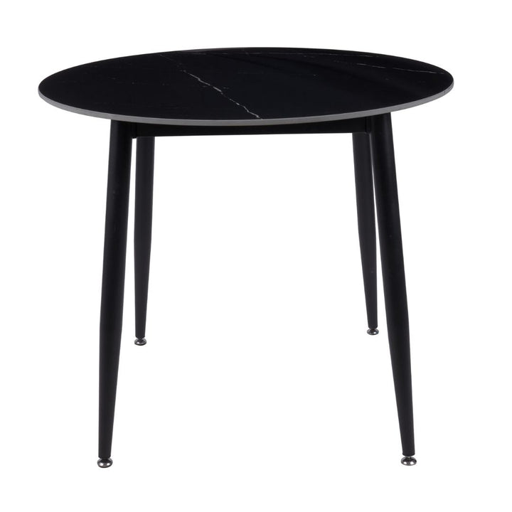 Fiore 90cm diameter Black Marble/Sintered Stone Top Table