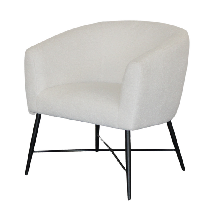 Suffolk Accent Chair |Morgan USA Sheep Wool White upholstery