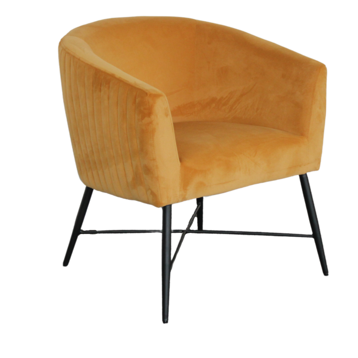 Crewe Chair - Yellow Velvet