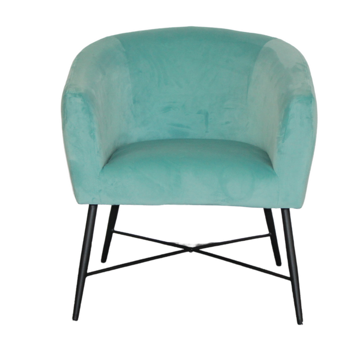 Crewe Accent Chair|Aruba Blue velvet