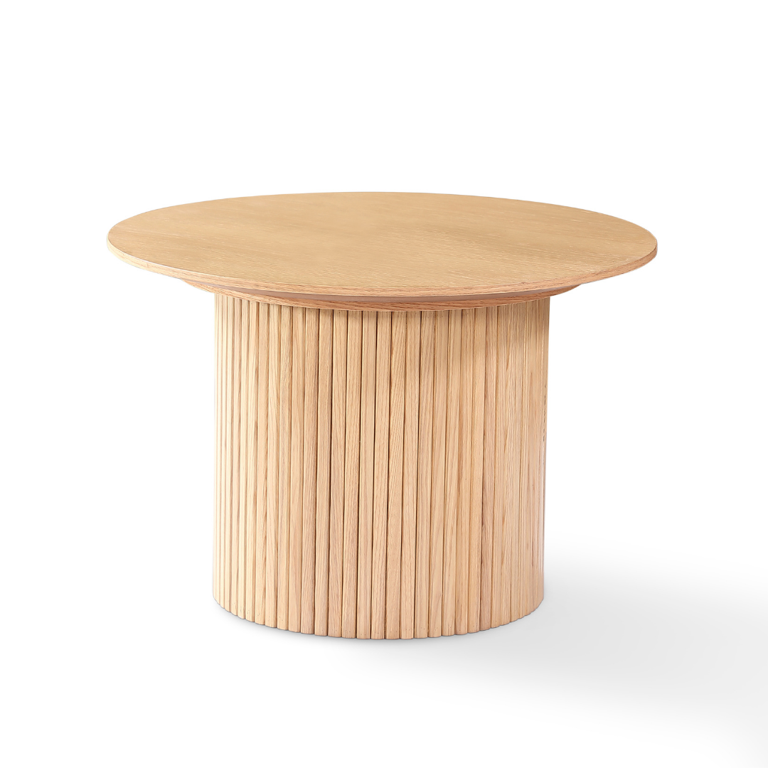 Miami Side Table -Light Oak|600 diameter x 400H