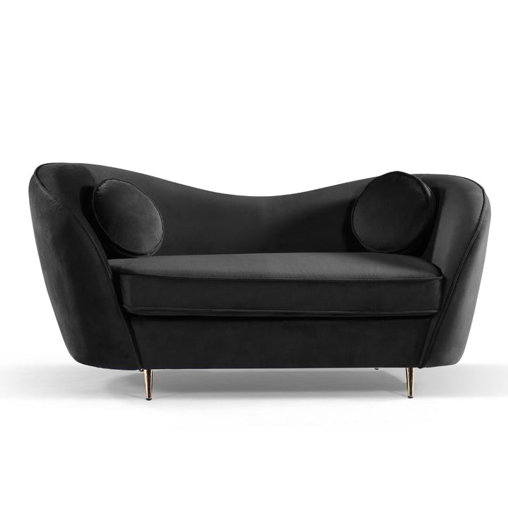 Claudia 2 Seater upholstered in ‘Velluto Luxe’ Black Velvet