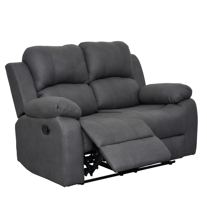 Valor 2 Seater Manual Recliner Charcoal fabric