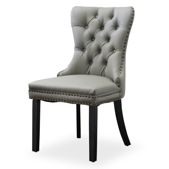 Elena Chair Grey Faux Leather