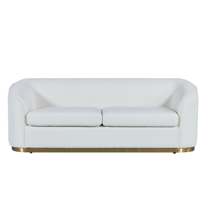 Bellissimo Oro 3 Seater Sofa Gold Base Bertoni Boucle upholstery